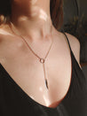 "Willow" Lariat Necklace - Silver
