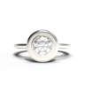 "Archway" 0.85ct Round - Bezel Set Engagement Ring