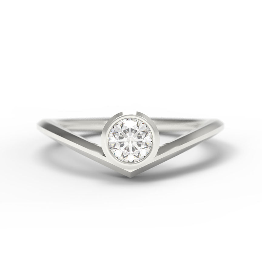 Platinum chevron sale ring