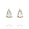 "Little Leaves" - Pear Diamond Studs - 5x3mm