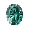Green Moissanite - Lab Grown - Oval