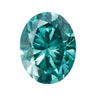 Teal Moissanite - Lab Grown - Oval